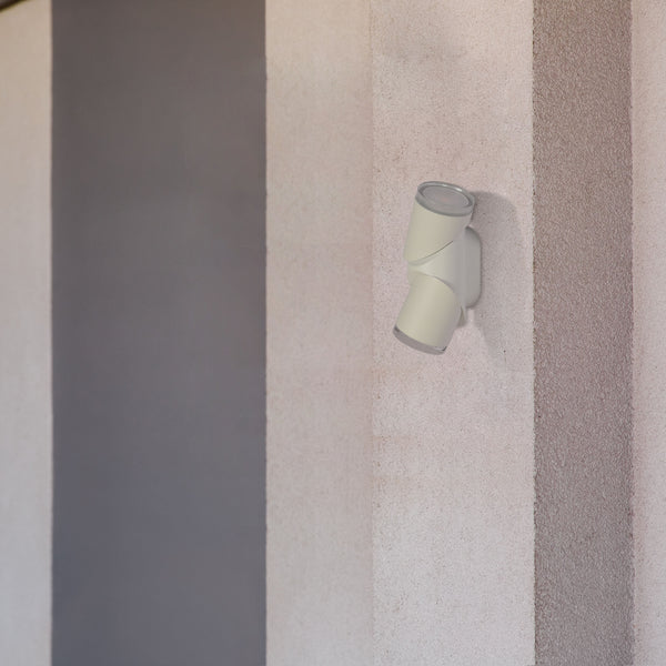 Usage of Rotatable Cylinders  Outdoor LED Wall Light White 3000K Wide Beam 182-03418