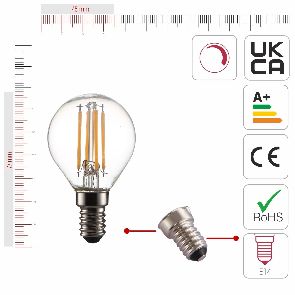 Golf ball e14 on sale small edison screw