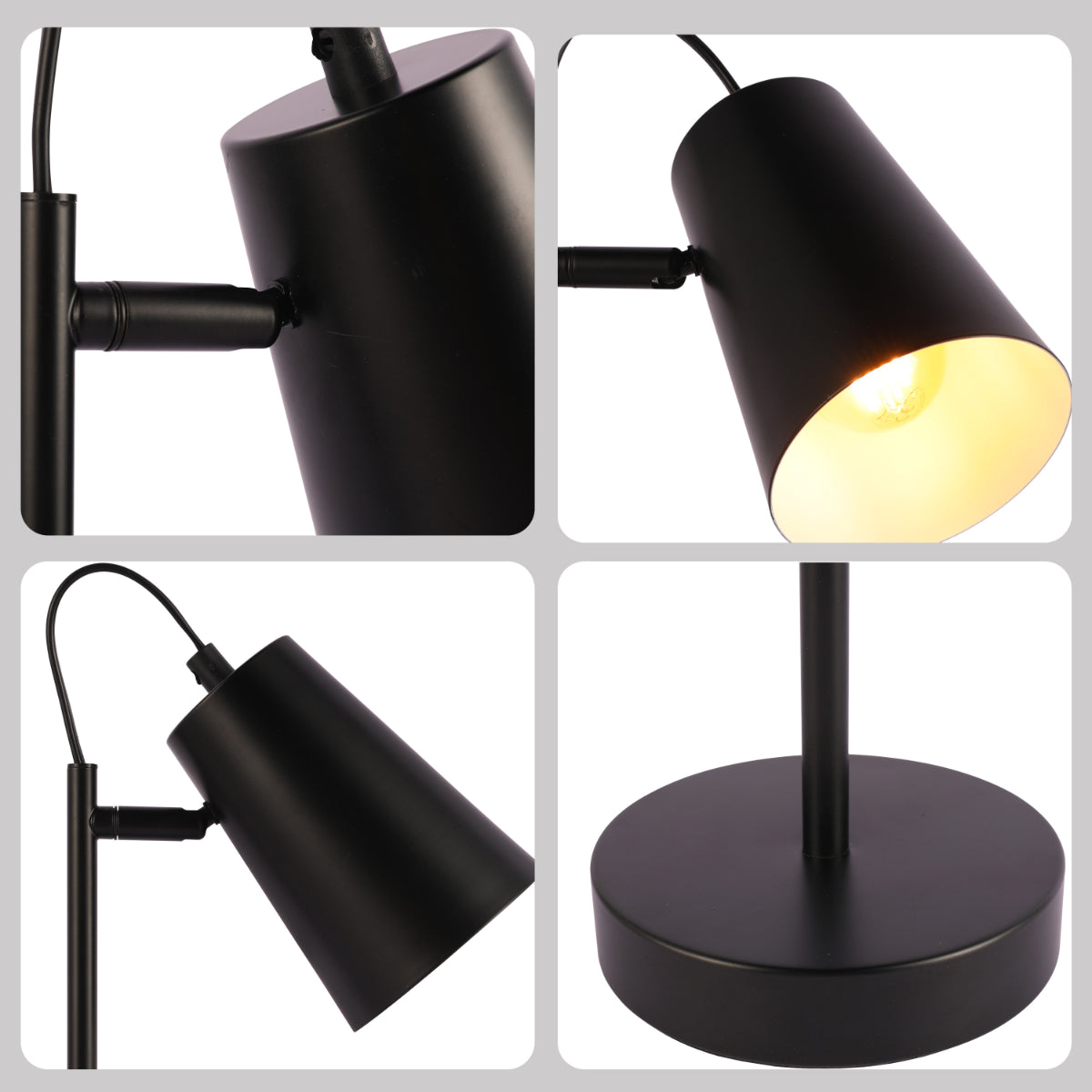 Lighting properties of Sleek Cut Cone Desk Lamp in Vibrant Colors - Modern Elegance 130-03664