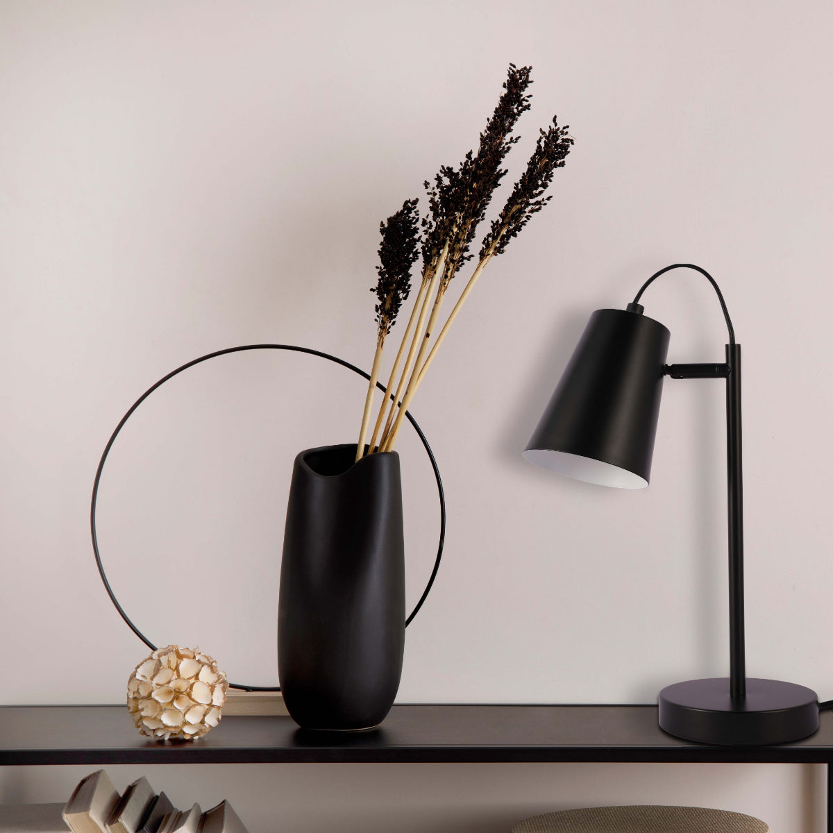 Where to use Sleek Cut Cone Desk Lamp in Vibrant Colors - Modern Elegance 130-03664