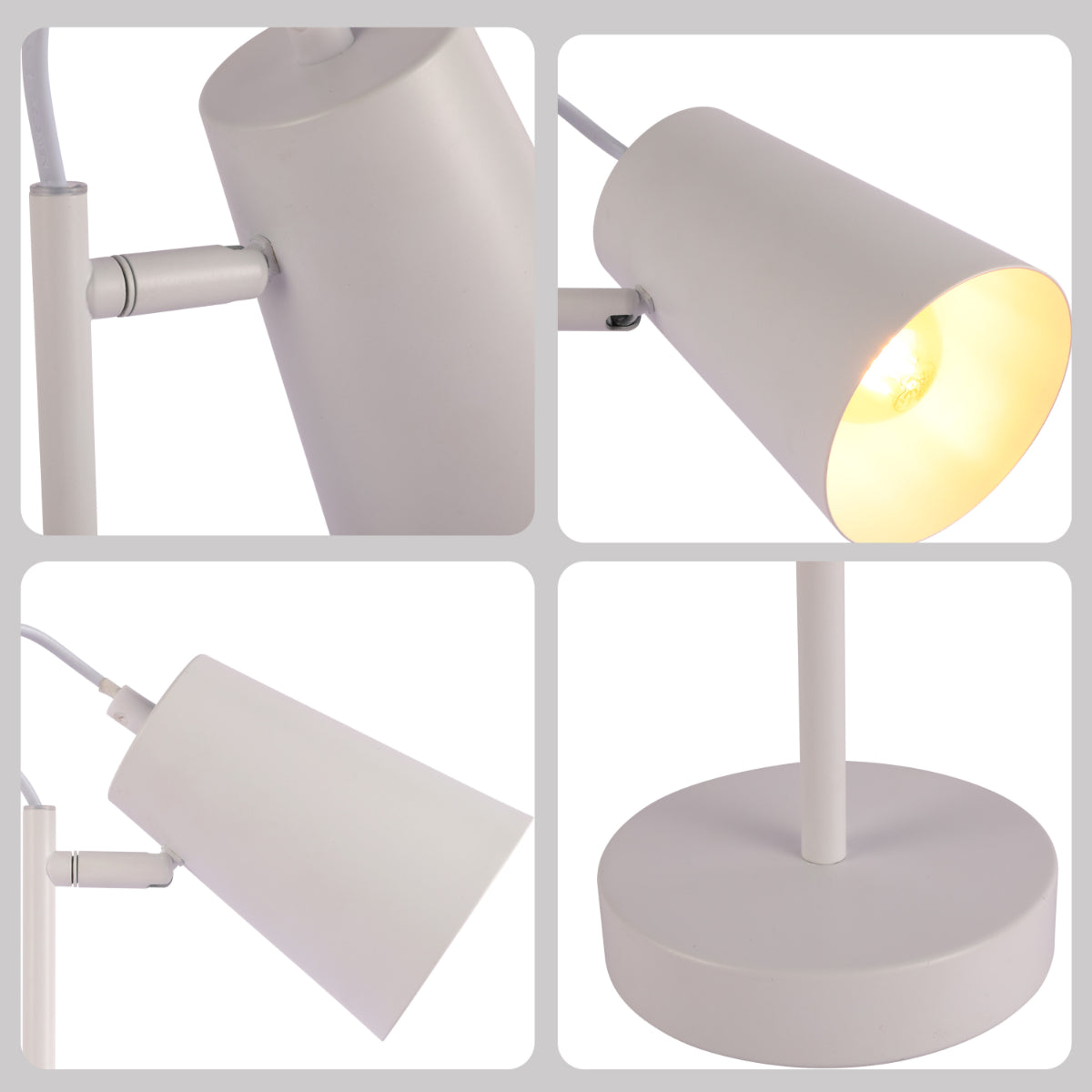 Lighting properties of Sleek Cut Cone Desk Lamp in Vibrant Colors - Modern Elegance 130-03666