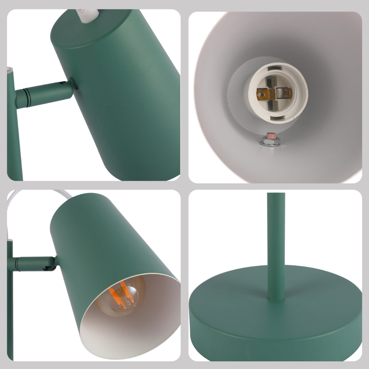 Lighting properties of Sleek Cut Cone Desk Lamp in Vibrant Colors - Modern Elegance 130-03670