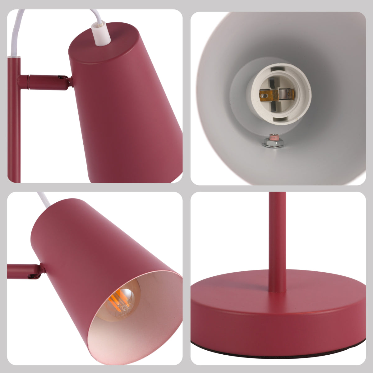 Lighting properties of Sleek Cut Cone Desk Lamp in Vibrant Colors - Modern Elegance 130-03672