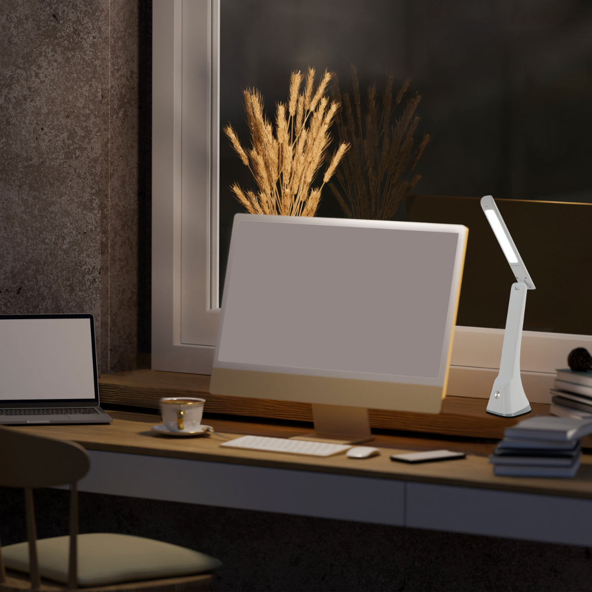 Where to use Sleek Foldable LED Desk Lamp with Touch Control 130-03762