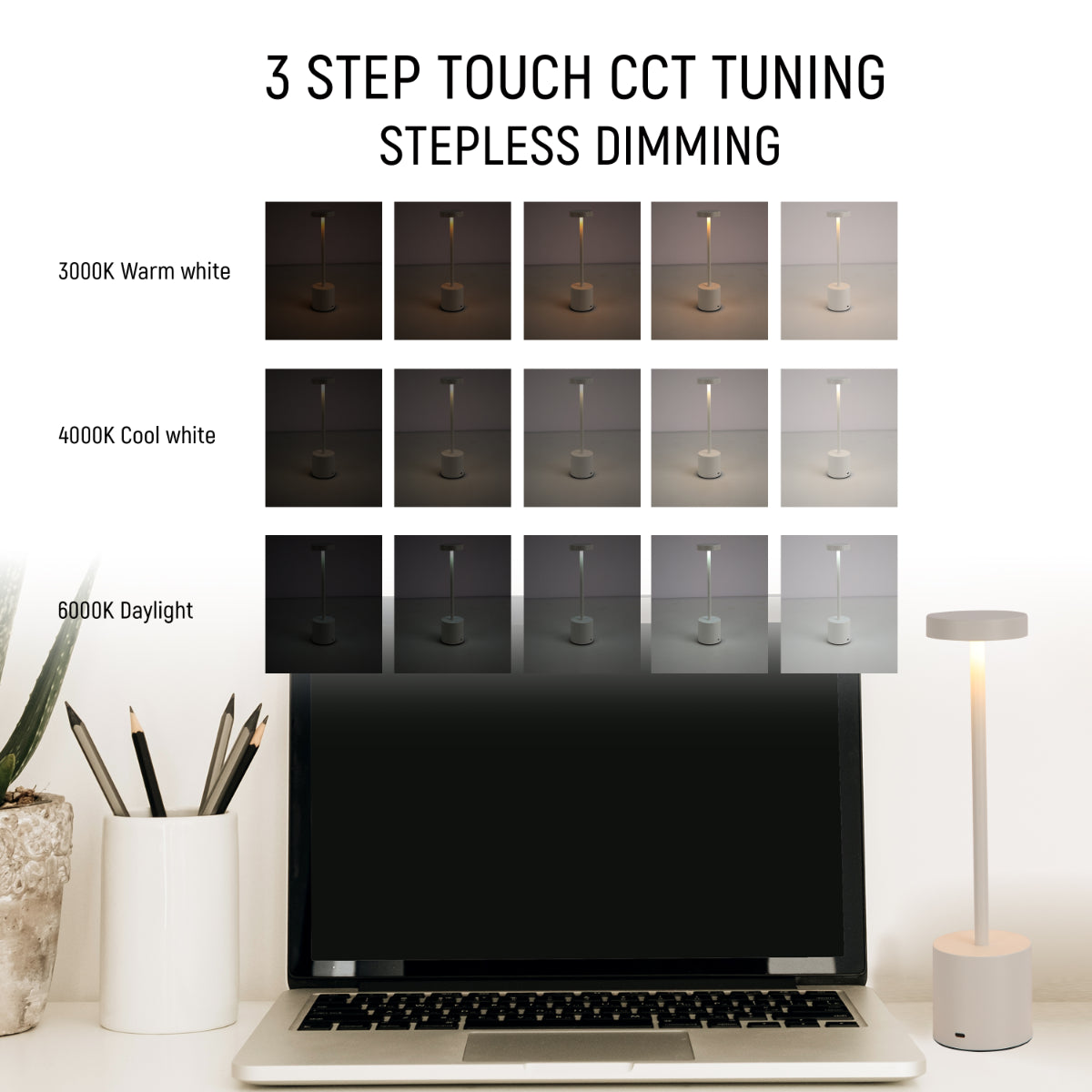 Elegant LED Column Lamp - Dimmable & CCT Adjustable | TEKLED