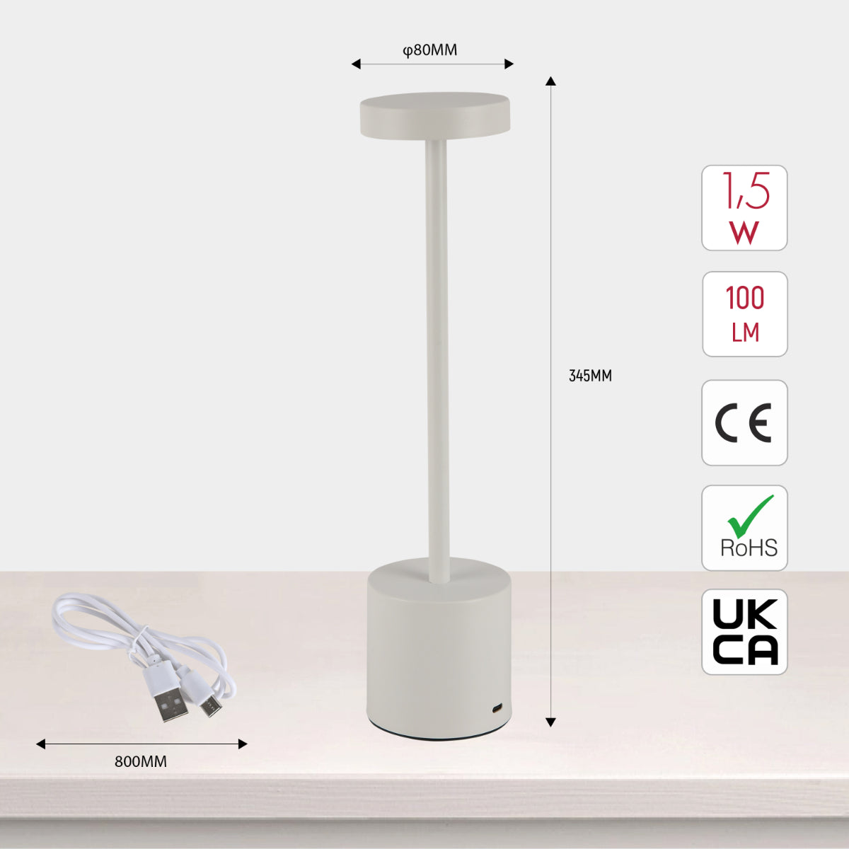 Elegant LED Column Lamp - Dimmable & CCT Adjustable | TEKLED