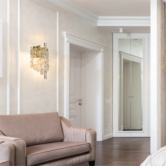 Living room kitchen bedroom use of Star Crystal Chandelier Wall Light | TEKLED 151-19960