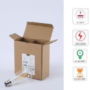 Technical specs of LED Dimmable Filament Bulb ST64 Edison B22 Bayonet Cap 6.5W 806lm Warm White 2700K Clear Pack of 2 | TEKLED 583-150332