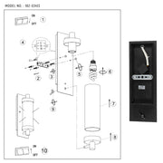 Technical specs of Timeless Elegance Wall Sconce - Durable Glass & Aluminum, E27 Compatible Outdoor/Indoor Light 182-03413