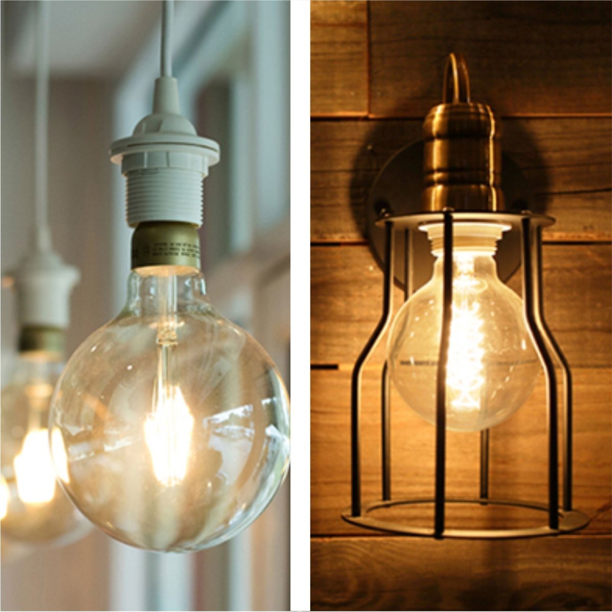 Usage forLED Filament Bulb G125 Globe E27 Edison Screw 6.5W 680lm Warm White 2400K Amber Pack of 2 | TEKLED 583-150482