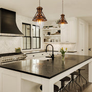 More interior usage of Brown Metal Clear Glass Step Pendant Ceiling Light with E27 | TEKLED 150-17824
