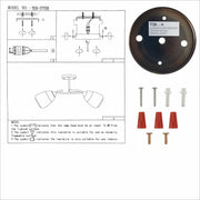 User manual for Amber Black Bell Glass Antique Brass Metal Spiral Semi Flush Ceiling Light | TEKLED 159-17156