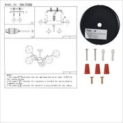 User manual for Amber Cut-out Globe Glass Black Gold Metal Sputnik Semi Flush Ceiling Light | TEKLED 159-17196