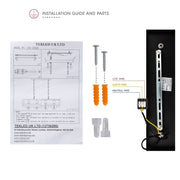 User manual and box content of black metal wood cuboid island chandelier with 4xe27 fitting 156-19520 156-19518