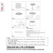 User manual and box content of downlight led round slim panel light 12w 3000k warm white d170mm