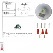 User manual for Amber Crystals Rice White with Gold Brushed Metal 12 Arm Chandelier with E14 Fitting | TEKLED 158-17854