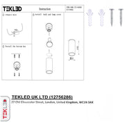 User manual for Cyclinder Downlight Black Surface Mount with GU10 Fitting | TEKLED 172-03020