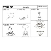 User manual for Rectangle Polycarbonate Tilt Recessed Downlight GU10 White or Black Single Double Triple | TEKLED 164-03023