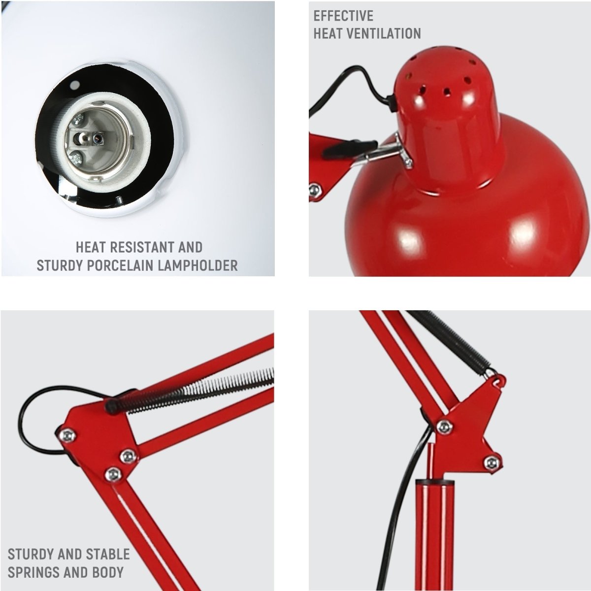 User manual for Swing Arm Architect Model Floor Lamp E27 Red | TEKLED 130-03353