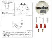 User manual for White Rice Metal Wall Light with E14 Fitting | TEKLED 151-19814