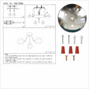 User manual for Smoky Cut-out Globe Glass Hinged Chrome Metal Semi Flush Ceiling Light | TEKLED 159-17584