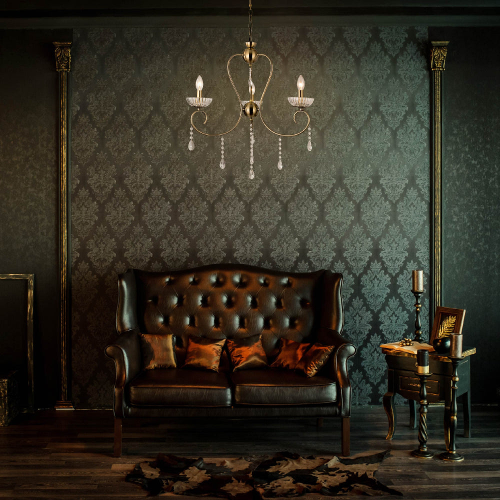 Living room kitchen bedroom use of Versailles Elegance Crystal Swan Chandelier Ceiling Light | TEKLED 159-17971