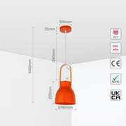Size and certifications of Versatile Narvik Nordic Cone Pendant Light 150-18414