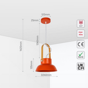 Size and certifications of Versatile Narvik Nordic Cone Pendant Light 150-18422